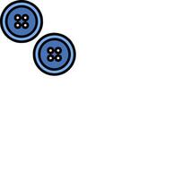Two blue buttons with three dots on each side vector