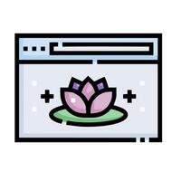 A web page with a lotus flower on it vector