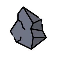 A rock with a black outline on it vector