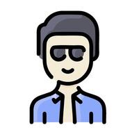 A man wearing sunglasses and a shirt vector