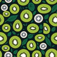 kiwi fruit pattern illustration vector