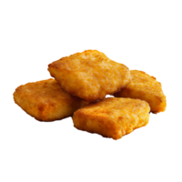 Floating Chicken Nuggets Pile Isolated on Transparent Background png