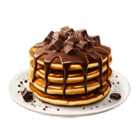 tortita apilar con chocolate llovizna aislado en transparente antecedentes png