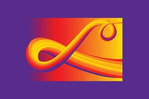 A captivating 3D fluidity background in purple, yellow, and orange features smooth, flowing shapes that create a vibrant and energetic visual effect. vector