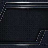 Black and gold metallic background with a black frame vector