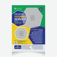 private tutoring flyer design layout vector