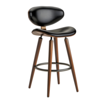 Modern Black Bar Stool Isolated on Transparent Background png