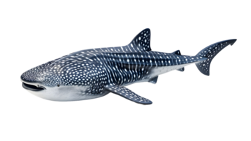 Spotted Whale Shark isolated on transparent background png