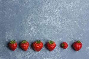 Fresh strawberries with copy space. photo