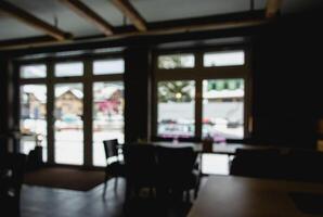 Blur and defocused restaurant. photo