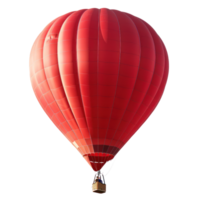 floated red Hot-air balloon isolate on transparency background png