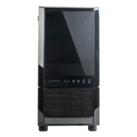 modern pc front view full length isolate on transparency background png