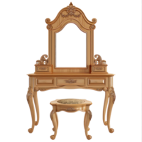 Dressing Table Vanity front view full length isolate on transparency background png