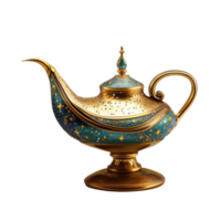 floated magic lamp isolate on transparency background png