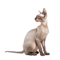 Sphynx Cats side view full body isolate on transparency background png