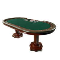 Poker Table front view full length isolate on transparency background png