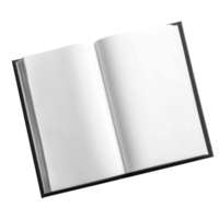 white book open top view full length isolate on transparency background png