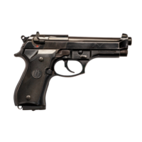 Bullet gun front view full length isolate on transparency background png