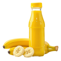 banana smoothies bottle isolated on transparency background png