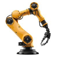 3D rendering robotic arm isolate on transparency background png