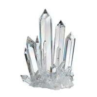 Beautiful clear crystal 3d rendering isolate on transparency background png