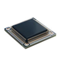 CPU computer microchips technology isolate on transparency background png