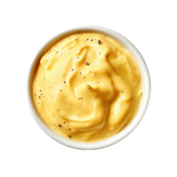 burger sauce in the bowl top view isolate on transparency background png