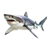 Shark front view full body isolate on transparency background png