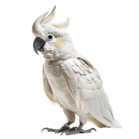 Cockatoo front view full body isolate on transparency background png