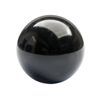 floated round black ball isolate on transparency background png