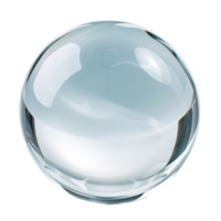 floated round glass ball isolate on transparency background png