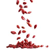 Falling Dried Goji Berry isolate on transparency background png