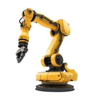 3D rendering robotic arm isolate on transparency background png