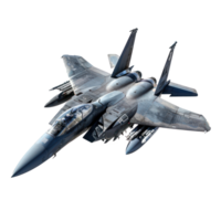 Fighter jet side view full length isolate on transparency background png