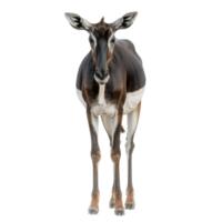 Okapi front view full body isolate on transparency background png