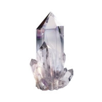 Beautiful crystal 3d rendering side view isolate on transparency background png