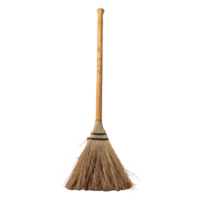 Broom front view full length isolate on transparency background png