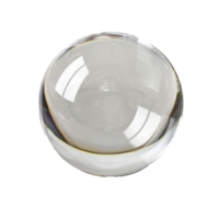 floated round glass ball isolate on transparency background png