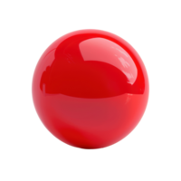 floated round red ball isolate on transparency background png