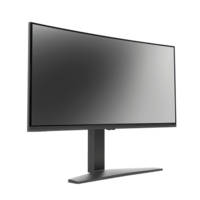 Monitor side view full body isolate on transparency background png