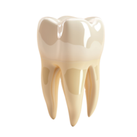 floated 3d render of tooth isolate on transparency background png