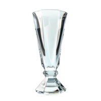 Blank glass trophy crystal side view isolate on transparency background png