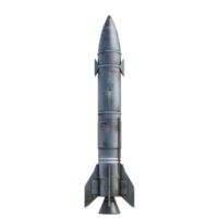 A missile with a warhead isolate on transparency background png
