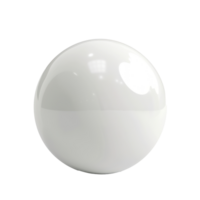 floated round white ball isolate on transparency background png
