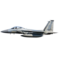 Fighter jet side view full length isolate on transparency background png