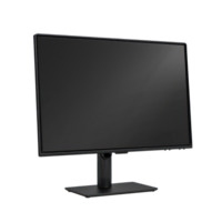 Monitor side view full body isolate on transparency background png