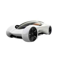white future car isolate on transparency background png
