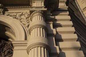Column in a building. Old architecture. Building details. photo