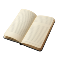 Open Book with Lined Pages png