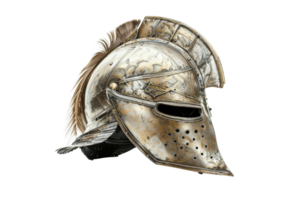 Medieval Knight Helmet with Feather png